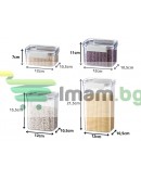 Комплект 7 части кухненски контейнери за храна с уплътнение